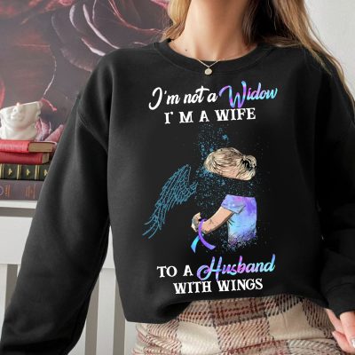 I'm not a widow I'm a wife to a husband with wings - Husband in heaven, husband the guardian angel