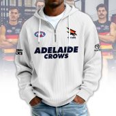 Adelaide Crows AFL Custom name Popcorn Texture Half Zip Sweatshirt v1