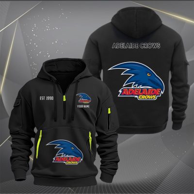 AFL Adelaide Crows Personalized Half-zip Hoodie Gift For Fans