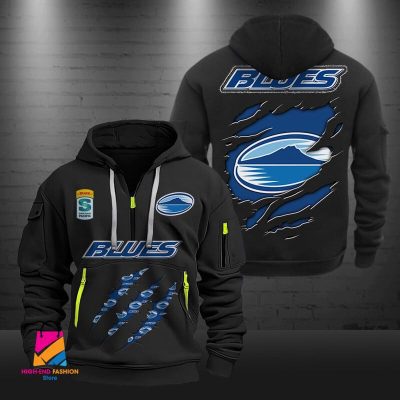 Super Rugby Blues Half-zip Hoodie Gift For Fans