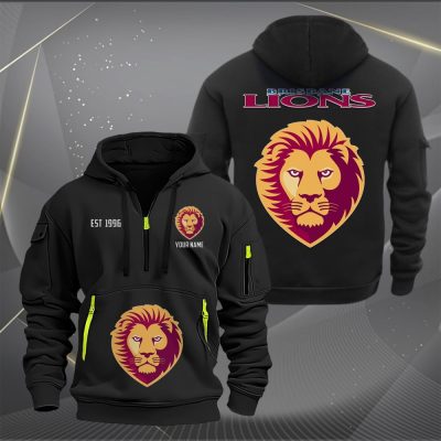 AFL Brisbane Lions Personalized Half-zip Hoodie Gift For Fans