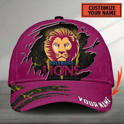 AFL Brisbane Lions Sports Custom Name Classic Cap Gift For Fans