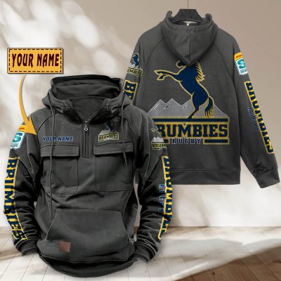 Super Rugby Brumbies Personalized Half-zip Hoodie Gift For Fans