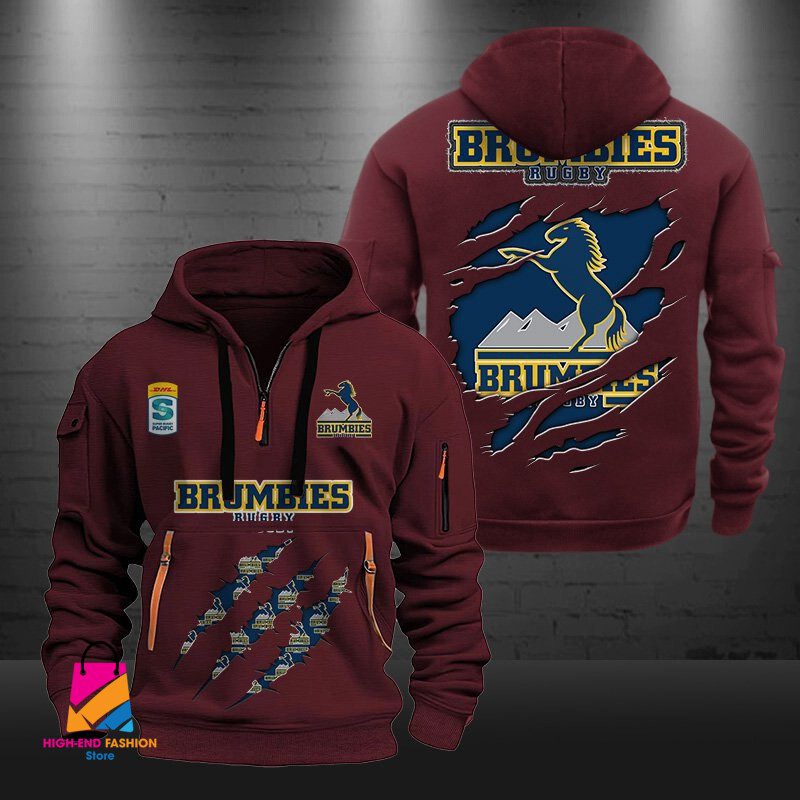 Super Rugby Brumbies Half-zip Hoodie Gift For Fans Super Rugby Brumbies Half-zip Hoodie Gift For Fans