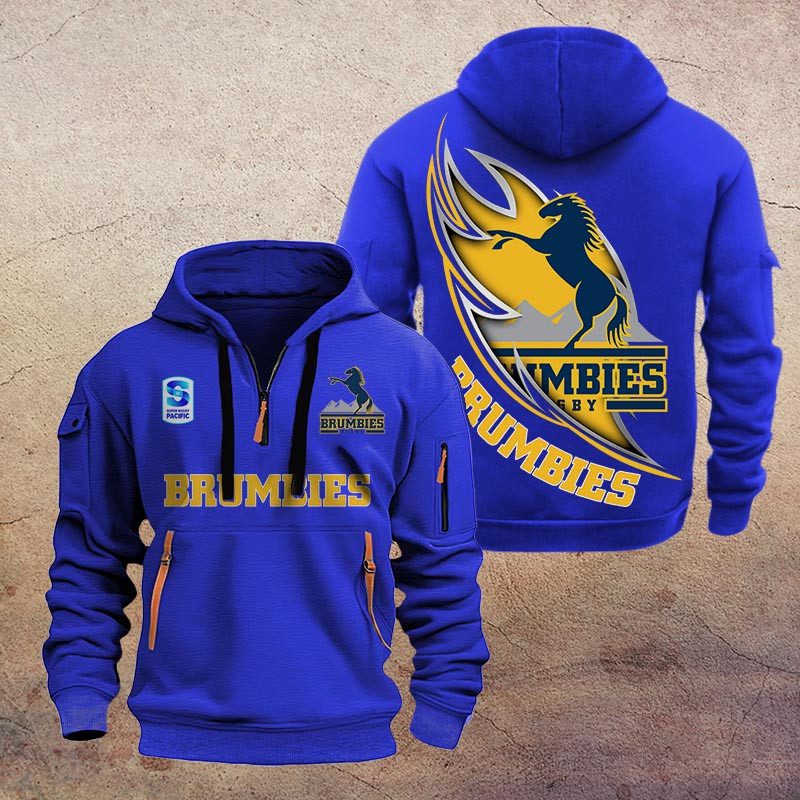 Super Rugby Brumbies Half-zip Hoodie Gift For Fans Super Rugby Brumbies Half-zip Hoodie Gift For Fans