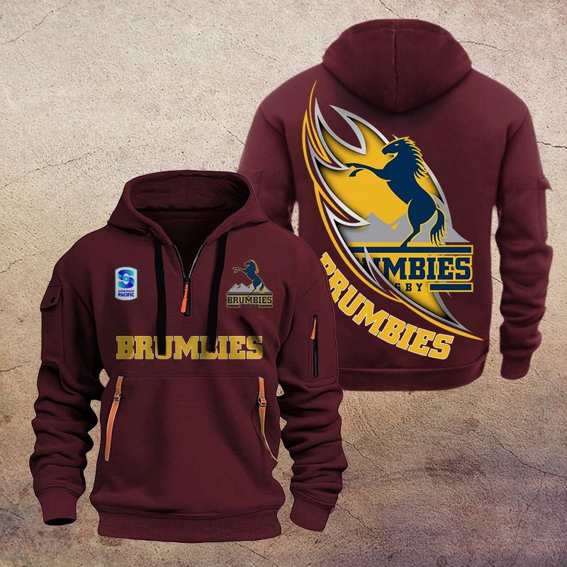 Super Rugby Brumbies Half-zip Hoodie Gift For Fans Super Rugby Brumbies Half-zip Hoodie Gift For Fans