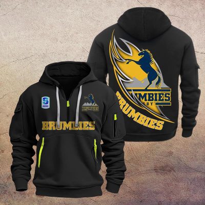 Super Rugby Brumbies Half-zip Hoodie Gift For Fans