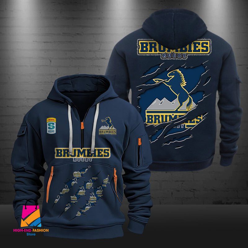 Super Rugby Brumbies Half-zip Hoodie Gift For Fans Super Rugby Brumbies Half-zip Hoodie Gift For Fans