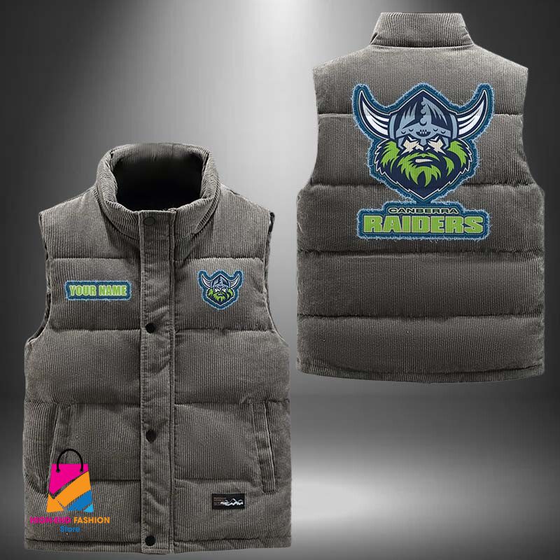 NRL Canberra Raiders Personalized Style Sleeveless Puffer Jacket Gift For Fans NRL Canberra Raiders Personalized Style Sleeveless Puffer Jacket Gift For Fans