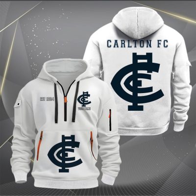 AFL Carlton Personalized Half-zip Hoodie Gift For Fans