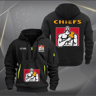 Super Rugby Chiefs Personalized Half-zip Hoodie Gift For Fans