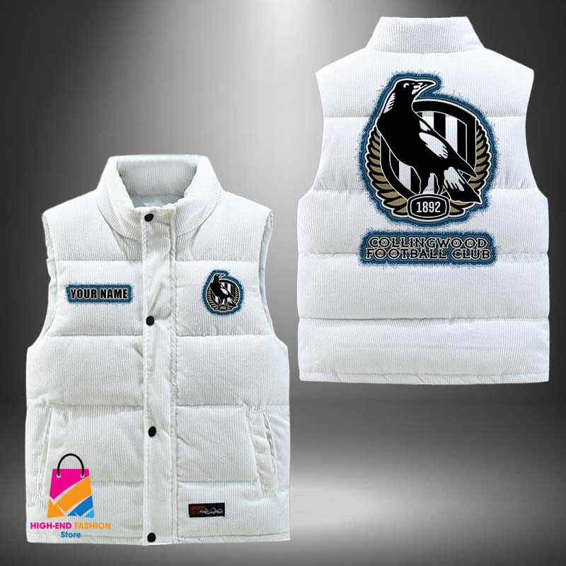 AFL Collingwood Football Personalized Style Sleeveless Puffer Jacket Gift For Fans AFL Collingwood Football Personalized Style Sleeveless Puffer Jacket Gift For Fans