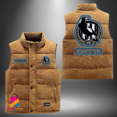 AFL Collingwood Football Personalized Style Sleeveless Puffer Jacket Gift For Fans