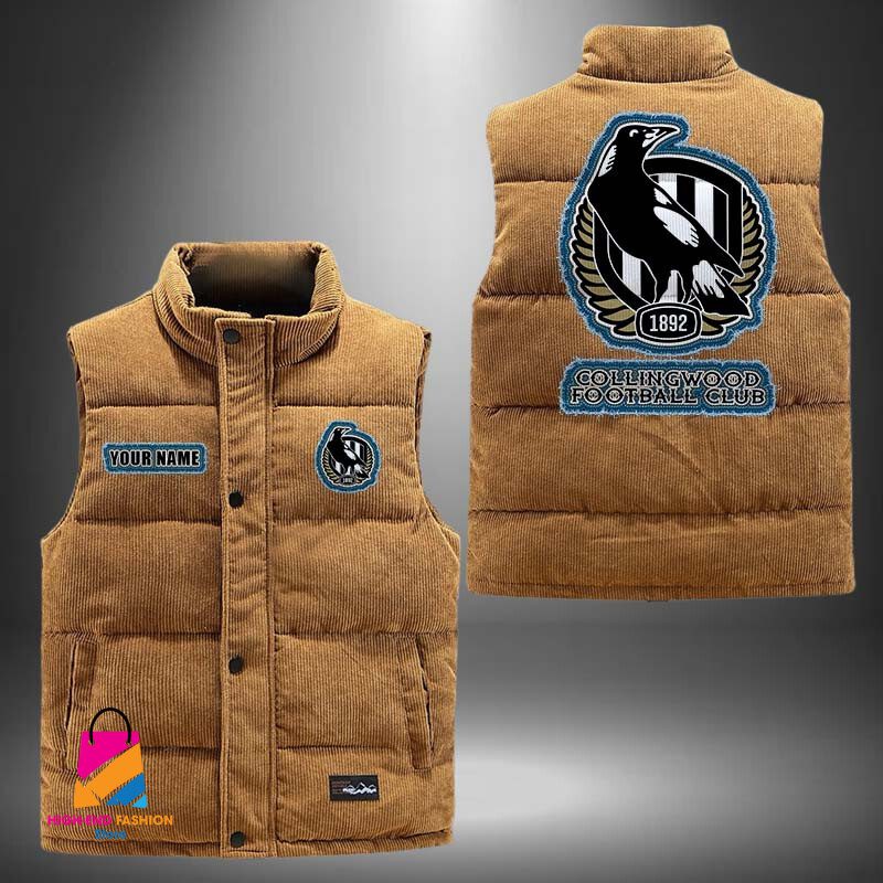 AFL Collingwood Football Personalized Style Sleeveless Puffer Jacket Gift For Fans AFL Collingwood Football Personalized Style Sleeveless Puffer Jacket Gift For Fans