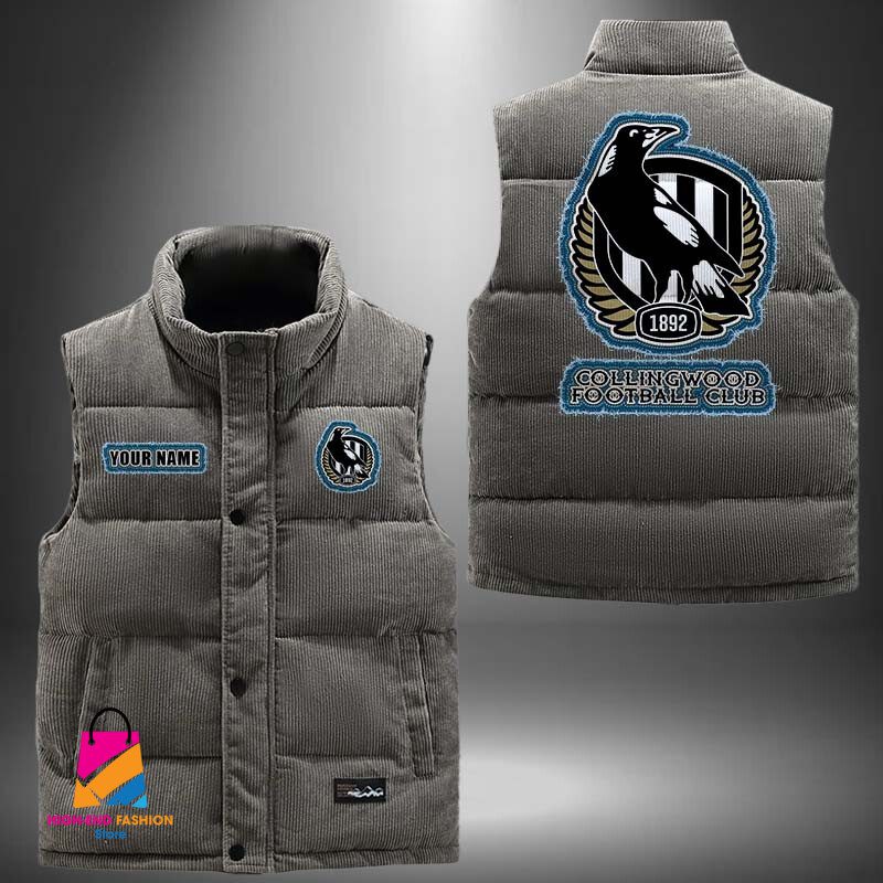AFL Collingwood Football Personalized Style Sleeveless Puffer Jacket Gift For Fans AFL Collingwood Football Personalized Style Sleeveless Puffer Jacket Gift For Fans