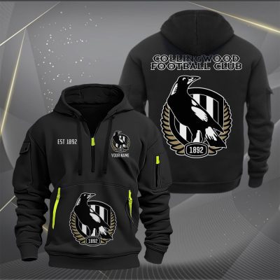 AFL Collingwood Personalized Half-zip Hoodie Gift For Fans