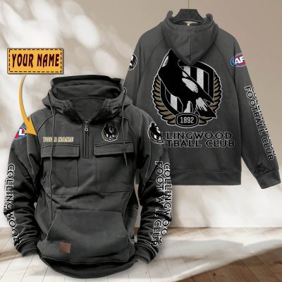 AFL Collingwood Personalized Half-zip Hoodie Gift For Fans