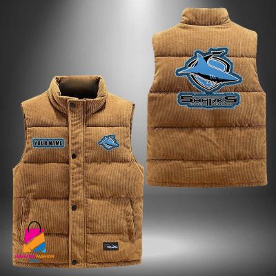 NRL Cronulla-Sutherland Sharks Personalized Style Sleeveless Puffer Jacket Gift For Fans