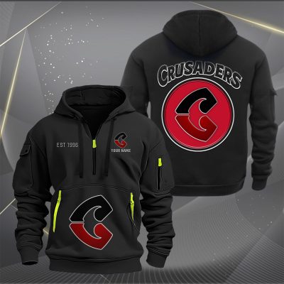 Super Rugby Crusaders Personalized Half-zip Hoodie Gift For Fans