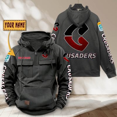 Super Rugby Crusaders Personalized Half-zip Hoodie Gift For Fans