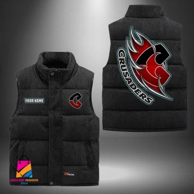 Super Rugby Crusaders Personalized Style Sleeveless Puffer Jacket Gift For Fans