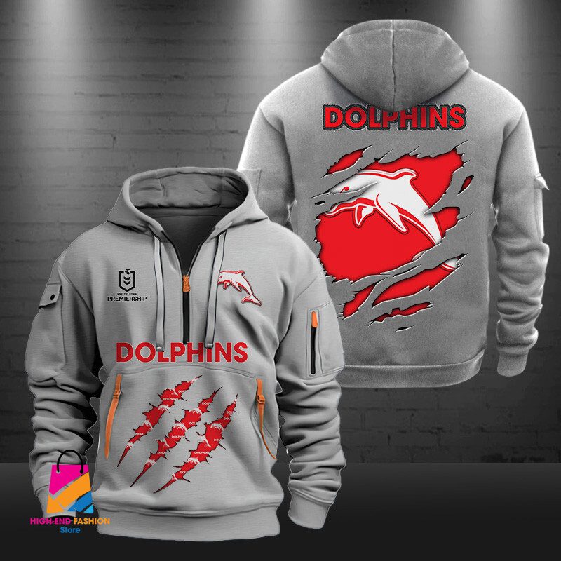 NRL Dolphins Half-zip Hoodie Gift For Fans NRL Dolphins Half-zip Hoodie Gift For Fans