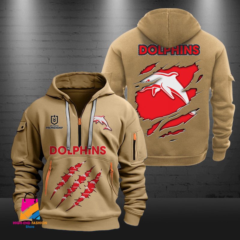 NRL Dolphins Half-zip Hoodie Gift For Fans NRL Dolphins Half-zip Hoodie Gift For Fans