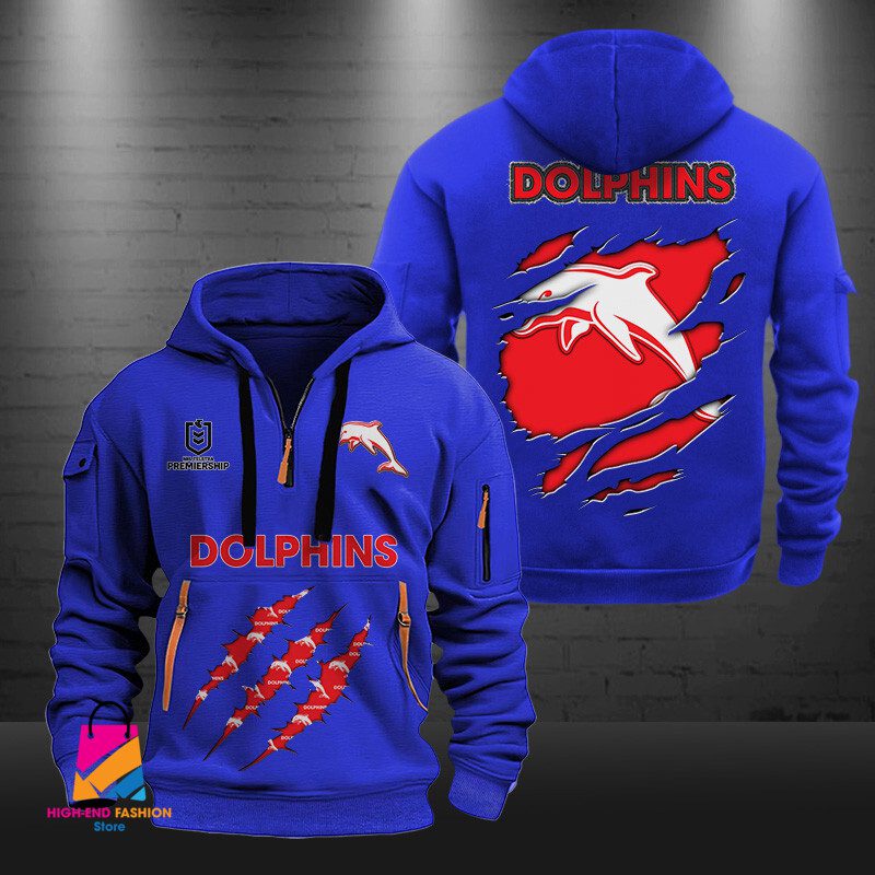 NRL Dolphins Half-zip Hoodie Gift For Fans NRL Dolphins Half-zip Hoodie Gift For Fans