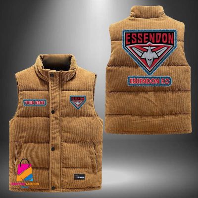 AFL Essendon Football Personalized Style Sleeveless Puffer Jacket Gift For Fans