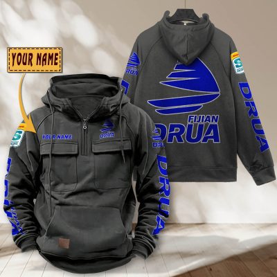 Super Rugby Fijian Drua Personalized Half-zip Hoodie Gift For Fans