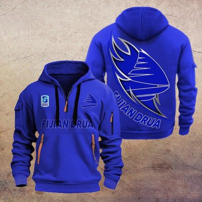 Super Rugby Fijian Drua Half-zip Hoodie Gift For Fans
