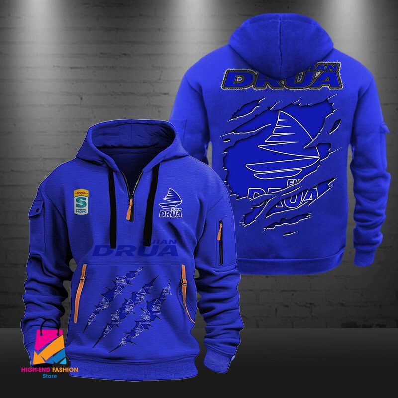 Super Rugby Fijian Drua Half-zip Hoodie Gift For Fans Super Rugby Fijian Drua Half-zip Hoodie Gift For Fans