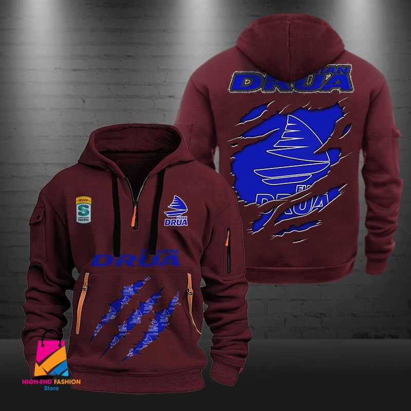 Super Rugby Fijian Drua Half-zip Hoodie Gift For Fans Super Rugby Fijian Drua Half-zip Hoodie Gift For Fans