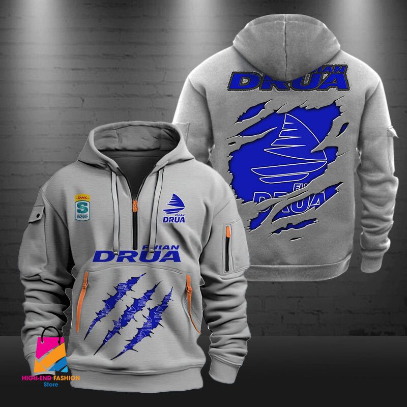 Super Rugby Fijian Drua Half-zip Hoodie Gift For Fans Super Rugby Fijian Drua Half-zip Hoodie Gift For Fans