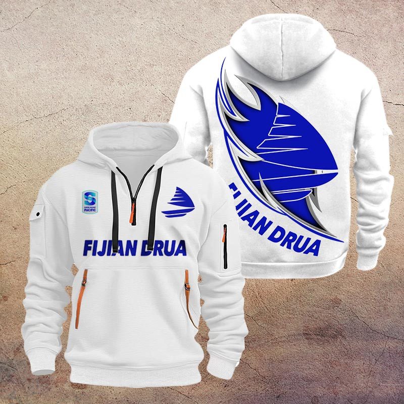 Super Rugby Fijian Drua Half-zip Hoodie Gift For Fans Super Rugby Fijian Drua Half-zip Hoodie Gift For Fans