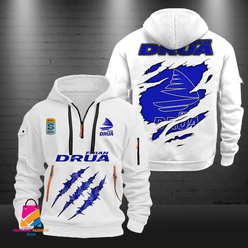 Super Rugby Fijian Drua Half-zip Hoodie Gift For Fans Super Rugby Fijian Drua Half-zip Hoodie Gift For Fans