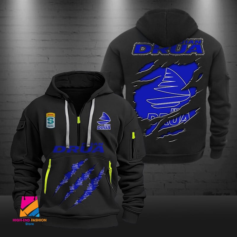 Super Rugby Fijian Drua Half-zip Hoodie Gift For Fans Super Rugby Fijian Drua Half-zip Hoodie Gift For Fans