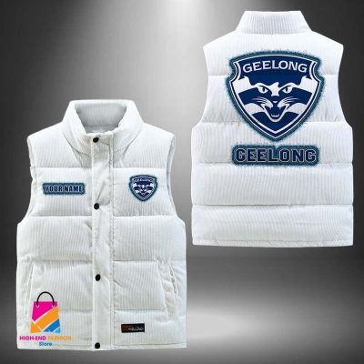 AFL Geelong Football Personalized Style Sleeveless Puffer Jacket Gift For Fans