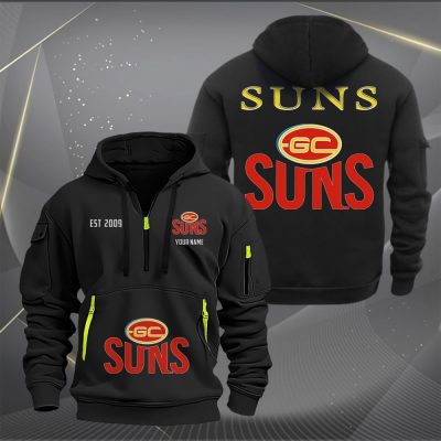 AFL Gold Coast Suns Personalized Half-zip Hoodie Gift For Fans