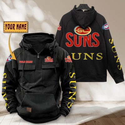 AFL Gold Coast Suns Personalized Tactical Half-zip Hoodie Gift For Fans