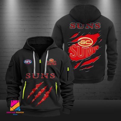 AFL Gold Coast Suns Half-zip Hoodie Gift For Fans