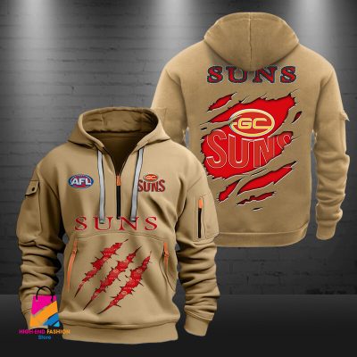 AFL Gold Coast Suns Half-zip Hoodie Gift For Fans