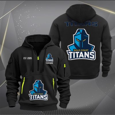 NRL Gold Coast Titans Personalized Half-zip Hoodie Gift For Fans