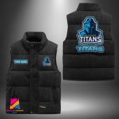 NRL Gold Coast Titans Personalized Style Sleeveless Puffer Jacket Gift For Fans