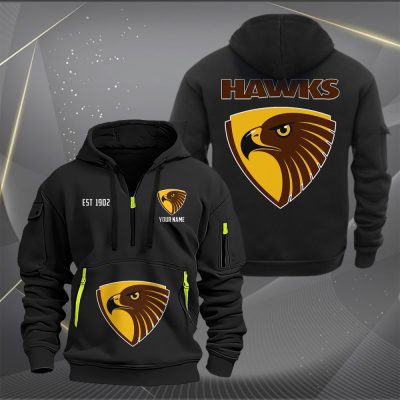 AFL Hawthorn Football Personalized Half-zip Hoodie Gift For Fans