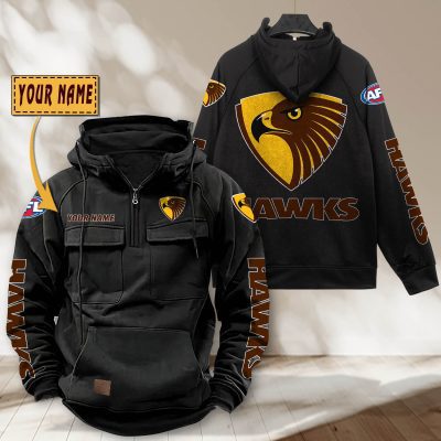 AFL Hawthorn Football Personalized Half-zip Hoodie Gift For Fans