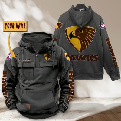 AFL Hawthorn Football Personalized Half-zip Hoodie Gift For Fans