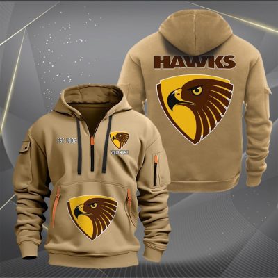 AFL Hawthorn Football Personalized Half-zip Hoodie Gift For Fans