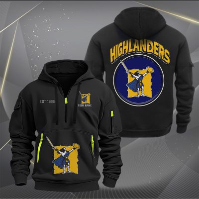 Super Rugby Highlanders Personalized Half-zip Hoodie Gift For Fans