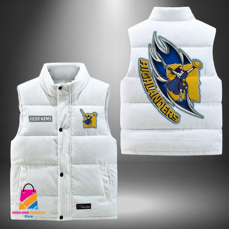 Super Rugby Highlanders Personalized Style Sleeveless Puffer Jacket Gift For Fans Super Rugby Highlanders Personalized Style Sleeveless Puffer Jacket Gift For Fans
